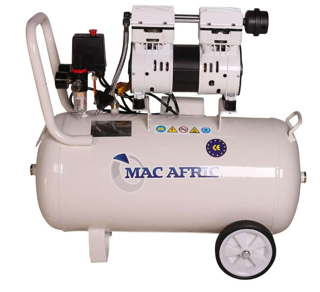 MAC AFRIC 50L Silent Oil Free Compressor 0.75 KW (1 HP) 230 V