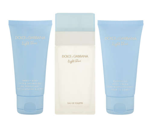 Dolce Gabbana Light Blue Eau de Toilette Body Lotion & Shower Gel Gift Set 50ml + 50ml + 50ml