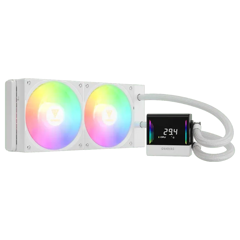 Gamdias Chione E4-240 Liquid Cooling System - White Edition