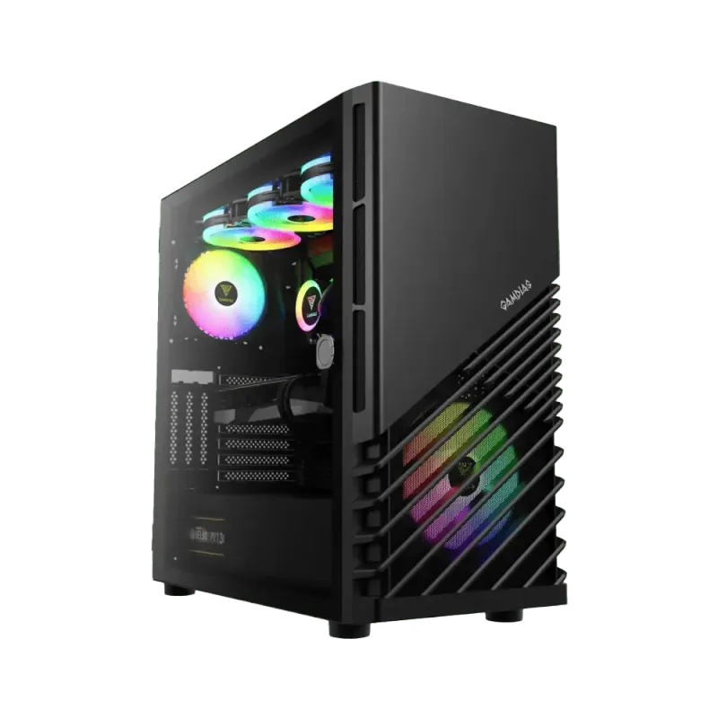 Gamdias Argus M4 Tempered Glass Gaming Case - Black