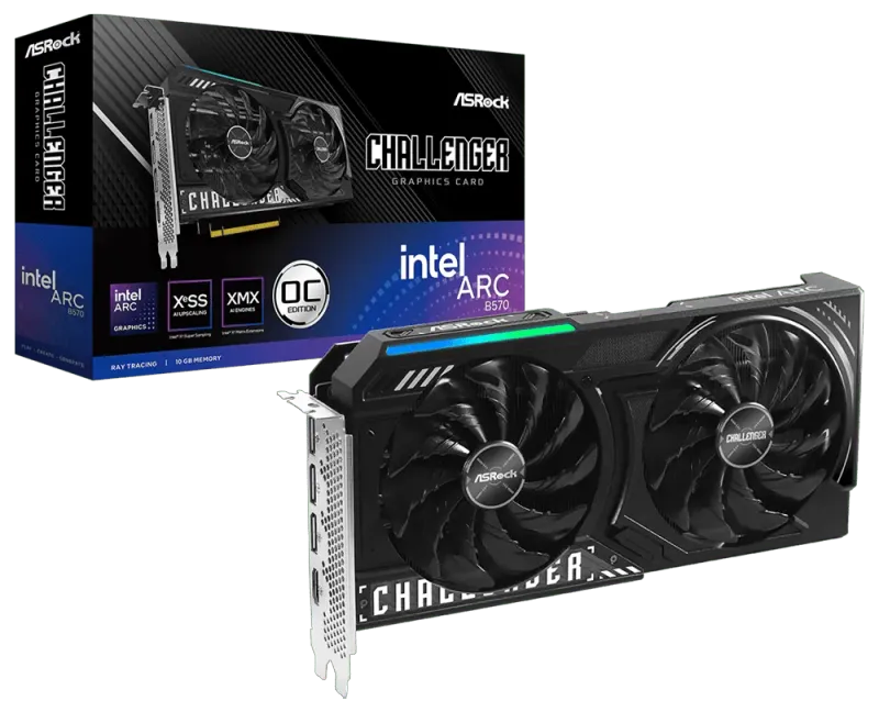 ASRock Arc B570 Challenger OC 10GB Graphics Card  High-Performance Gaming