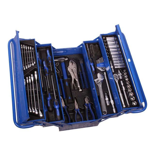 165-Piece Professional Tool Kit in a 5-Tray Cantilever Toolbox