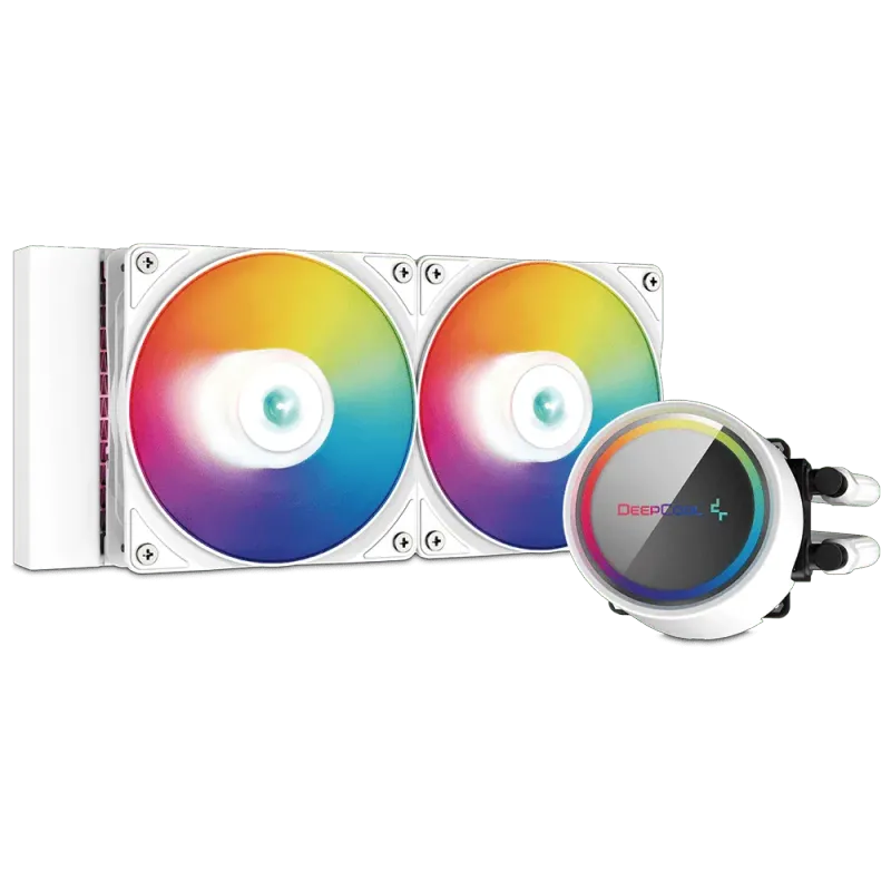 Deepcool GAMMAXX L240 A-RGB Liquid CPU Cooler - White Design
