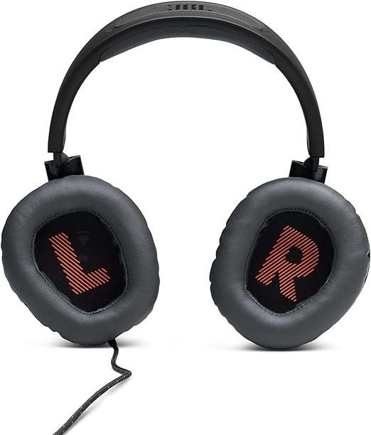 JBL Quantum 100 Wired Over-Ear Headphones with Detachable Microphone, Black