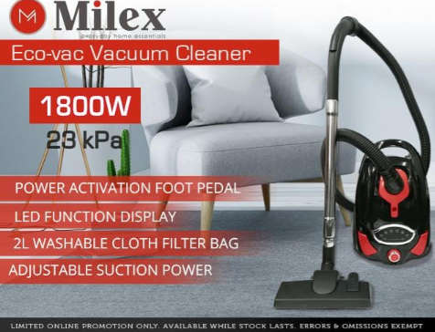 Milex 1800W Eco-Vac Vacuum Cleaner MVC001