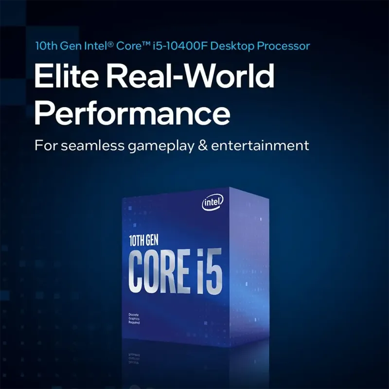 Intel Core i5-10400F 6-Core Desktop Processor (LGA 1200, No Integrated Graphics)