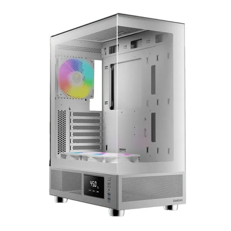 Gamdias ATLAS E1 Gaming Chassis - Elegant White Design