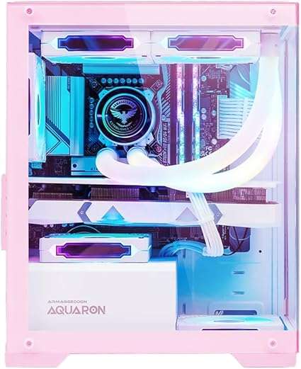 Armaggeddon Aquaron Advanced MicroATX Gaming Case - Pink