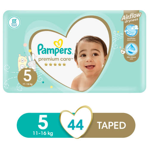 Pampers Premium Care Nappies Size 5 44's