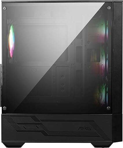 MSI MAG Forge 112R ATX Mid Tower Gaming Chassis with ARGB Fans - Black