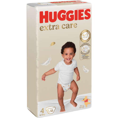 Huggies Extra Care Nappies Value Pack Size 4 52's