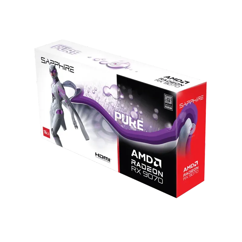 SAPPHIRE PURE AMD RADEON RX 9070 GAMING OC 16GB Graphics Card