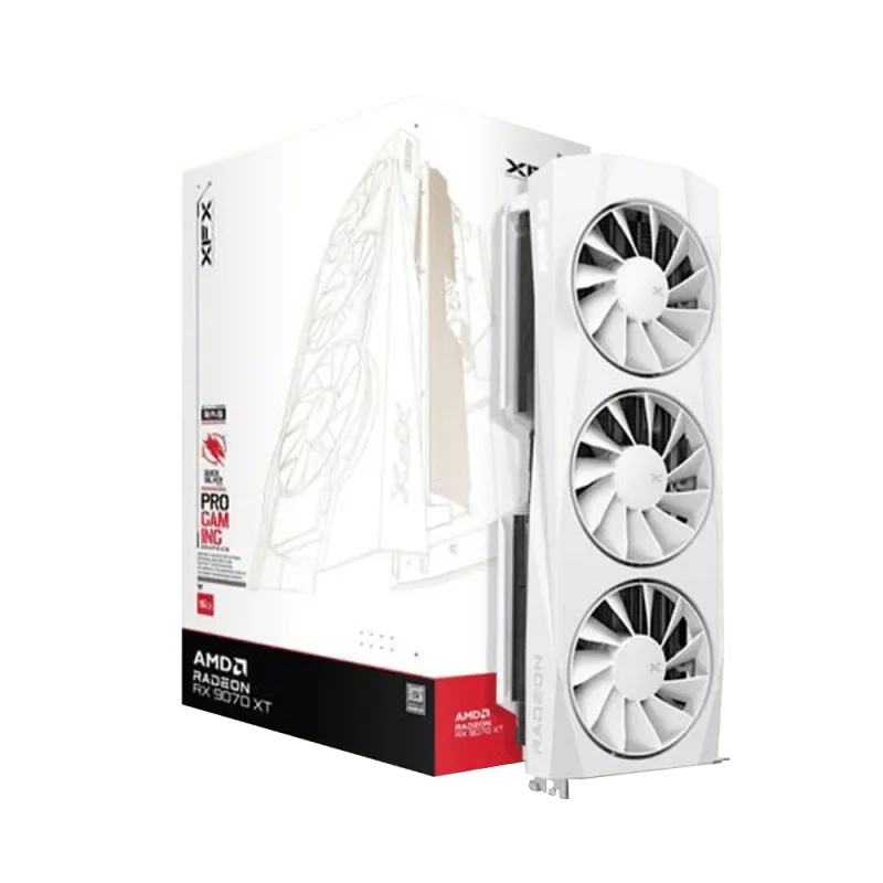 XFX Quicksilver AMD Radeon RX 9070 XT Graphics Card - White