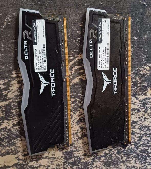 T-Force Delta RGB DDR4 3200MHz RAM  2x8GB Kit (1 Working, 1 Faulty)