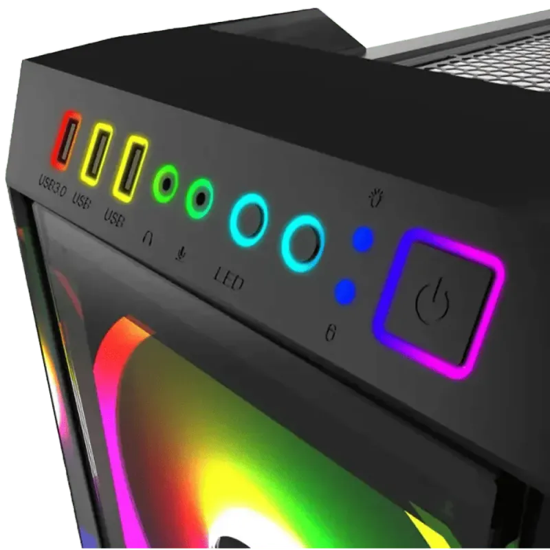 Gamdias APOLLO M2 Tempered Glass Gaming Case