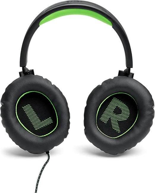 JBL Quantum 100X Console Wired Gaming Headset, Black/Green