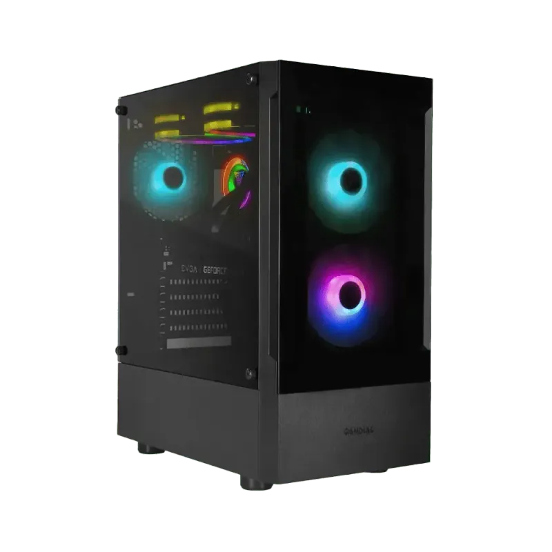 Gamdias Talos E3 Tempered Glass Gaming Case - Black