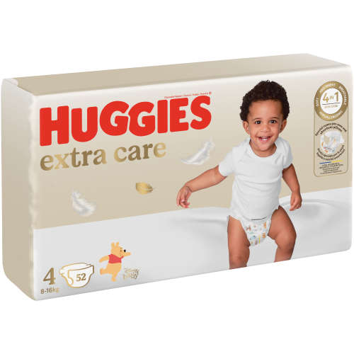 Huggies Extra Care Nappies Value Pack Size 4 52's