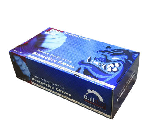 BULLDOG AUTO Nitril Disposable Glove, Finger Textured, 100/box