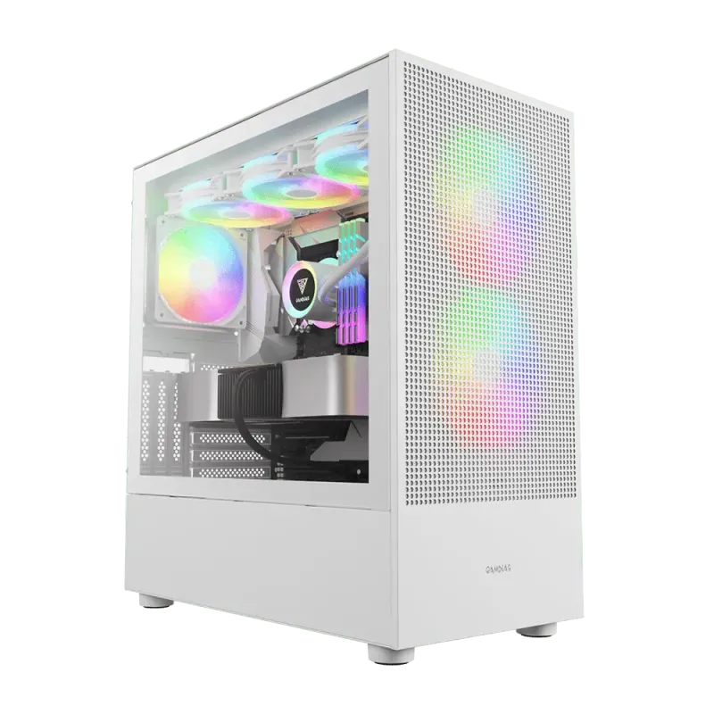 Gamdias TALOS M3 MESH White Gaming Case - Superior Cooling & Aesthetics
