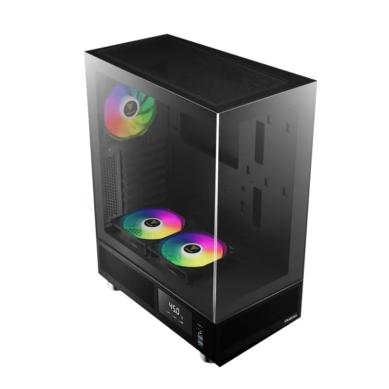 GAMDIAS ATLAS E1 Gaming PC Case - Sleek Black Design