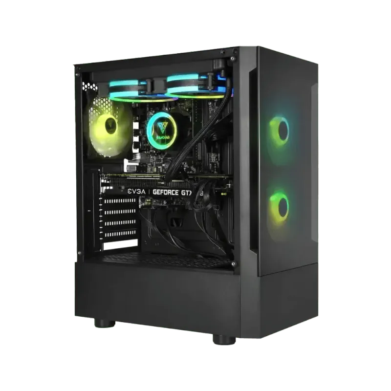 Gamdias Talos E3 Tempered Glass Gaming Case - Black
