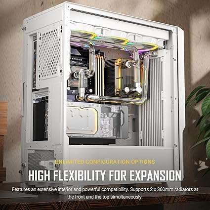 Antec CAA-P20C White ATX Mid-Tower Gaming Case, High Airflow Design