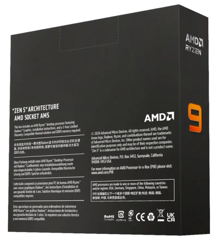AMD Ryzen 9 9950X Processor (16-Core 32-Thread, Socket AM5)