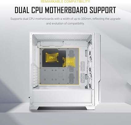 Antec CAA-P20C White ATX Mid-Tower Gaming Case, High Airflow Design