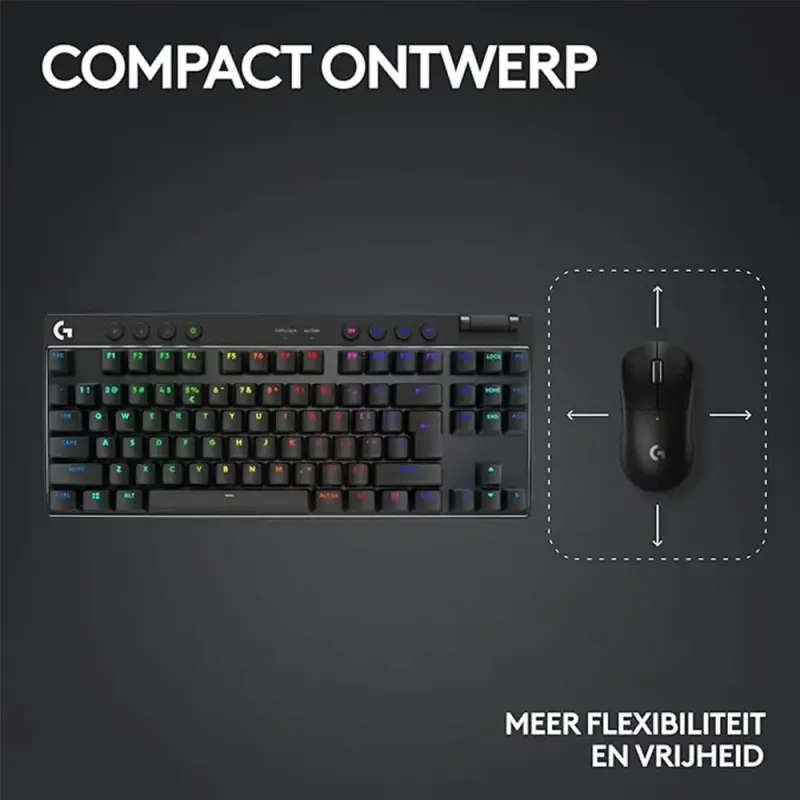 Logitech G PRO X TKL LIGHTSPEED Wireless Gaming Keyboard  Black