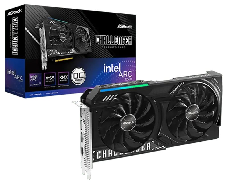 ASRock Intel ARC B580 Challenger OC 12GB Graphics Card  High-Performance Gaming