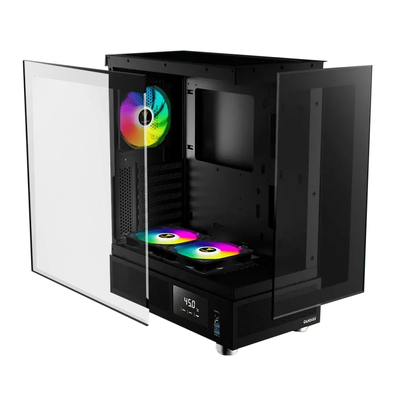 GAMDIAS ATLAS E1 Gaming PC Case - Sleek Black Design