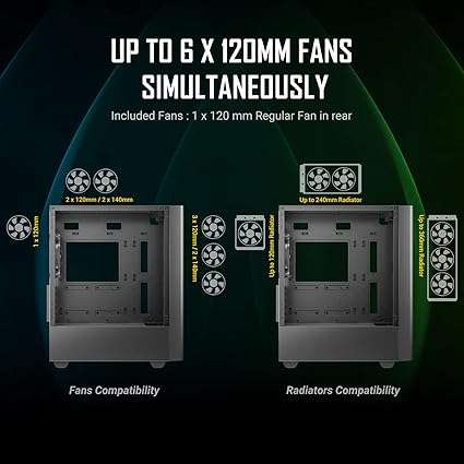 Antec NX500M Micro-ATX Mid Tower Gaming Chassis - Black