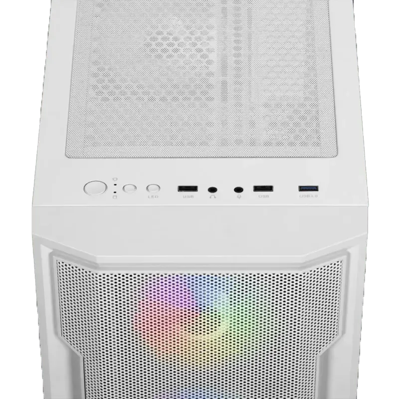 Gamdias Athena M6 Lite Gaming Case - Stylish White Design