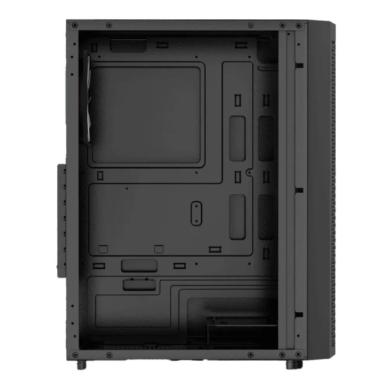 High-Performance Black Gaming Case with ARGB Fans & Dual Light Strips  AURA GC3 ELITE