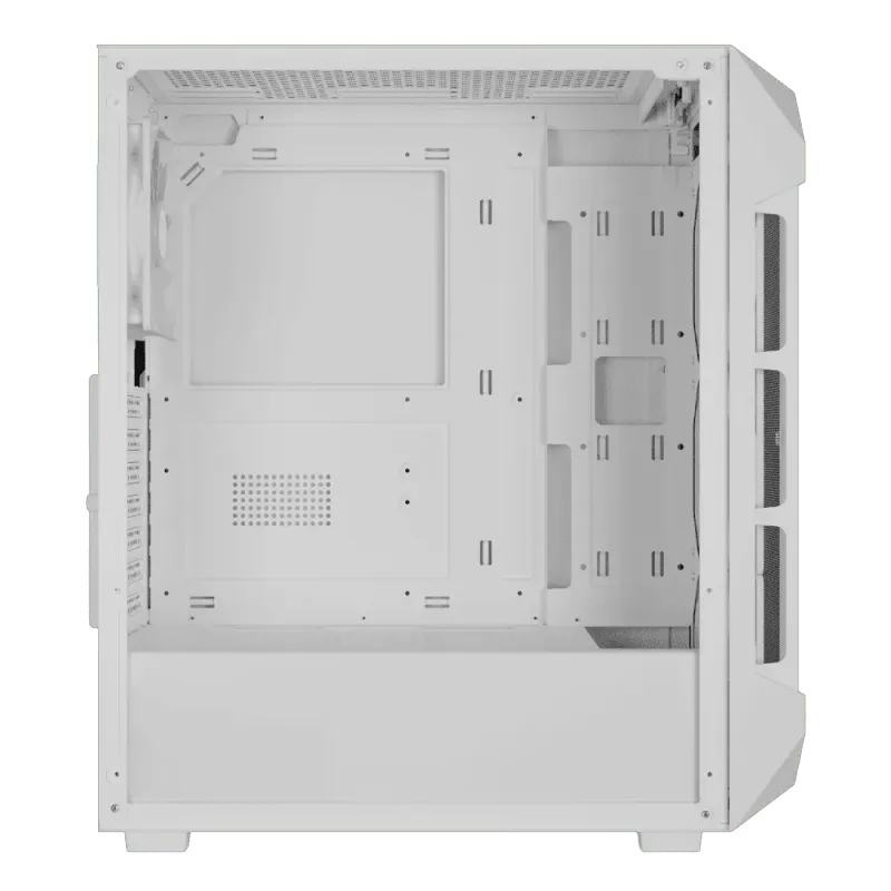 White ATX Gaming Case with ARGB Fans & Tempered Glass  Gamdias AURA-GC1-ELITE