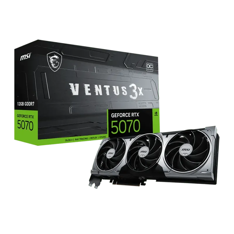 MSI GeForce RTX 5070 12GB Ventus 3X OC Graphics Card