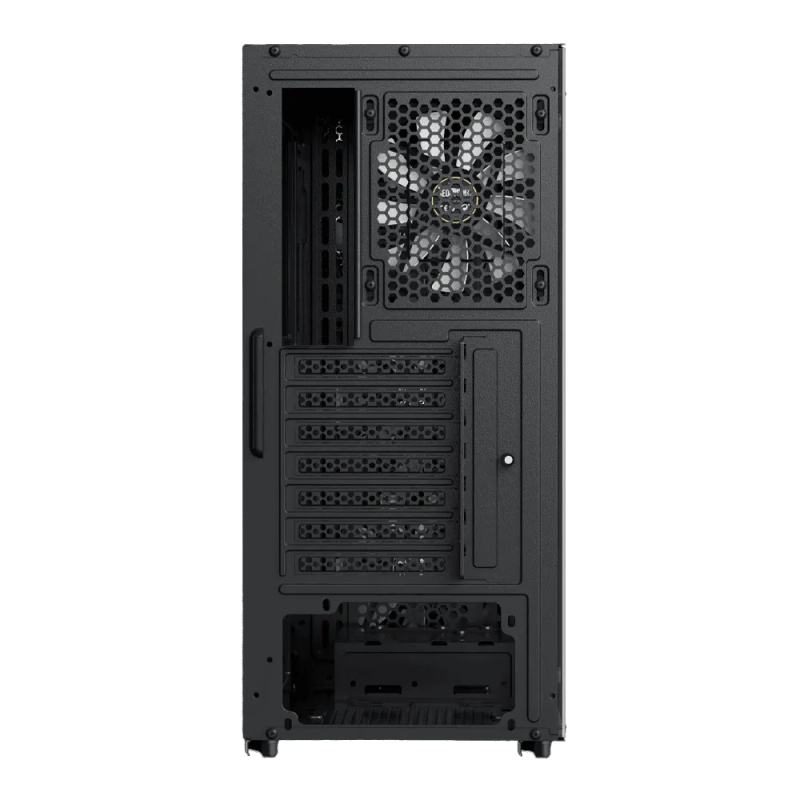 High-Performance Black Gaming Case with ARGB Fans & Dual Light Strips  AURA GC3 ELITE