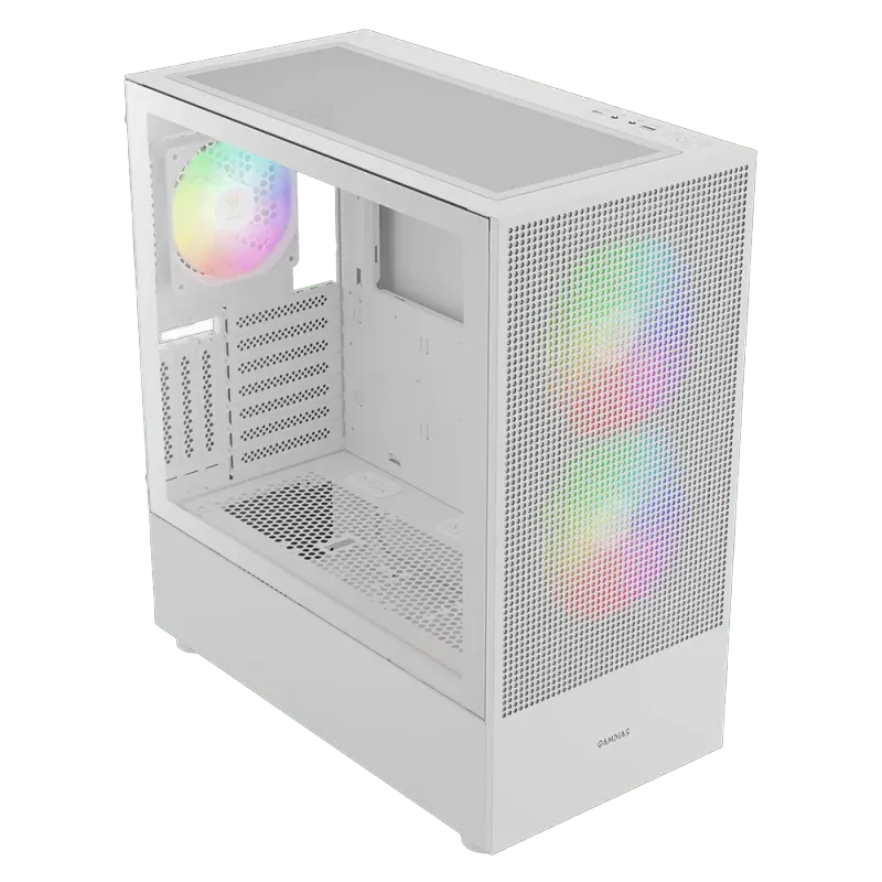Gamdias TALOS M3 MESH White Gaming Case - Superior Cooling & Aesthetics