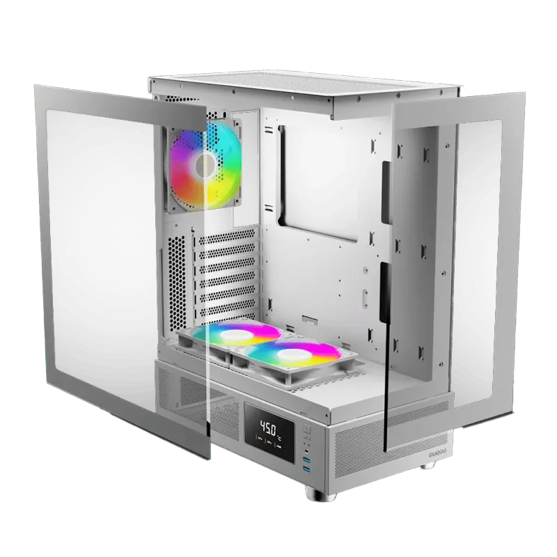 Gamdias ATLAS E1 Gaming Chassis - Elegant White Design