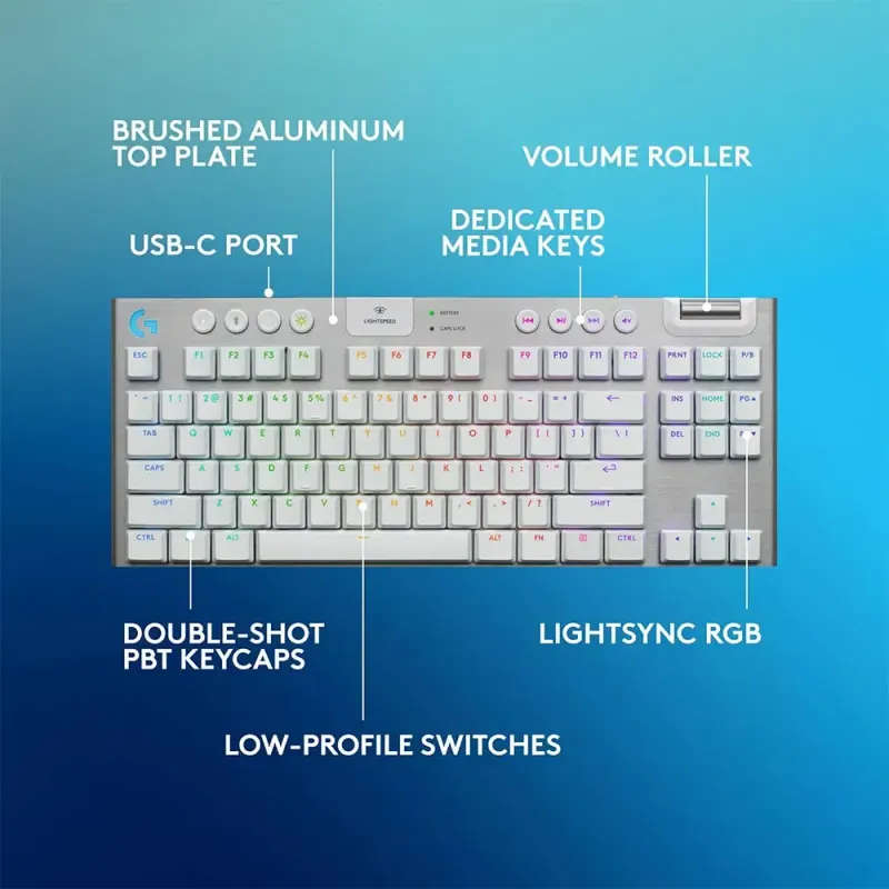 Logitech G915 X TKL Tenkeyless Lightspeed Wireless RGB Mechanical Gaming Keyboard