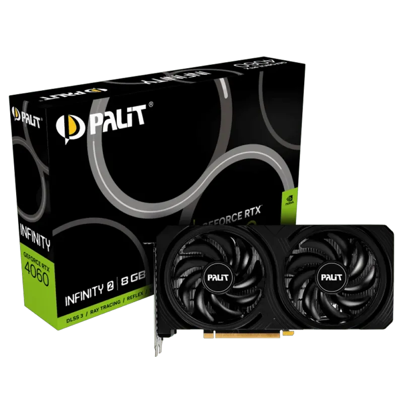 Palit GeForce RTX 4060 Infinity 2 8GB GDDR6 Gaming Graphics Card