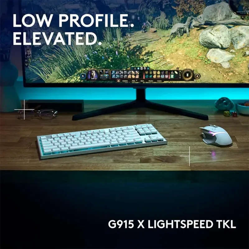Logitech G915 X TKL Tenkeyless Lightspeed Wireless RGB Mechanical Gaming Keyboard