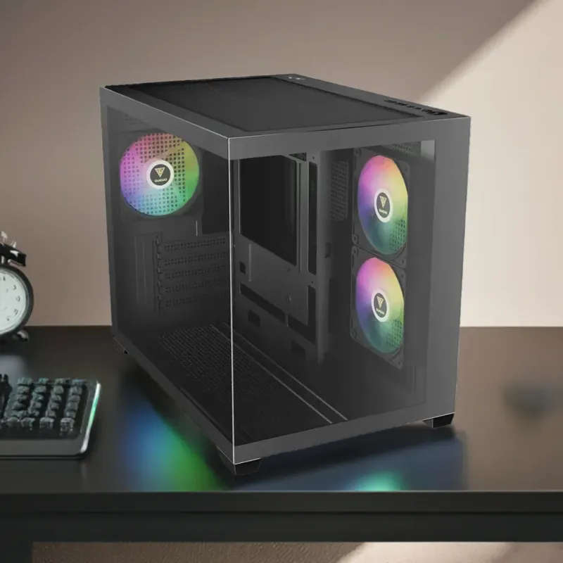 Gamdias AURA GC10M Gaming Case - Sleek Black Mid-Tower