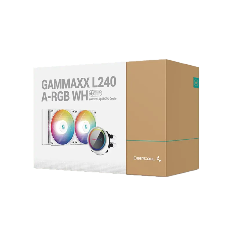 Deepcool GAMMAXX L240 A-RGB Liquid CPU Cooler - White Design