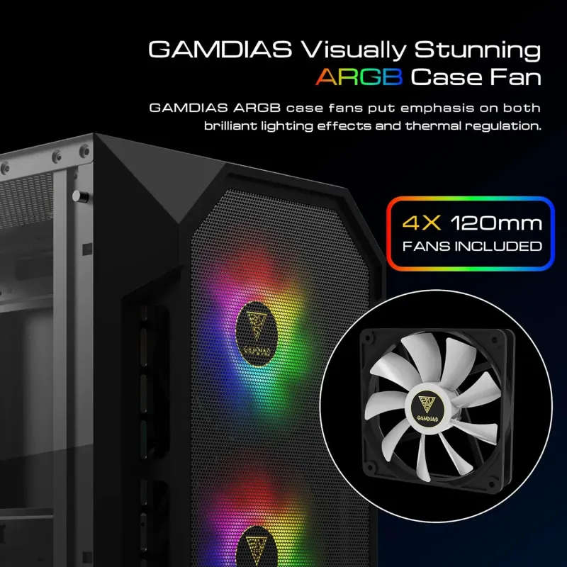 Gamdias AURA GC1 RGB Gaming Case