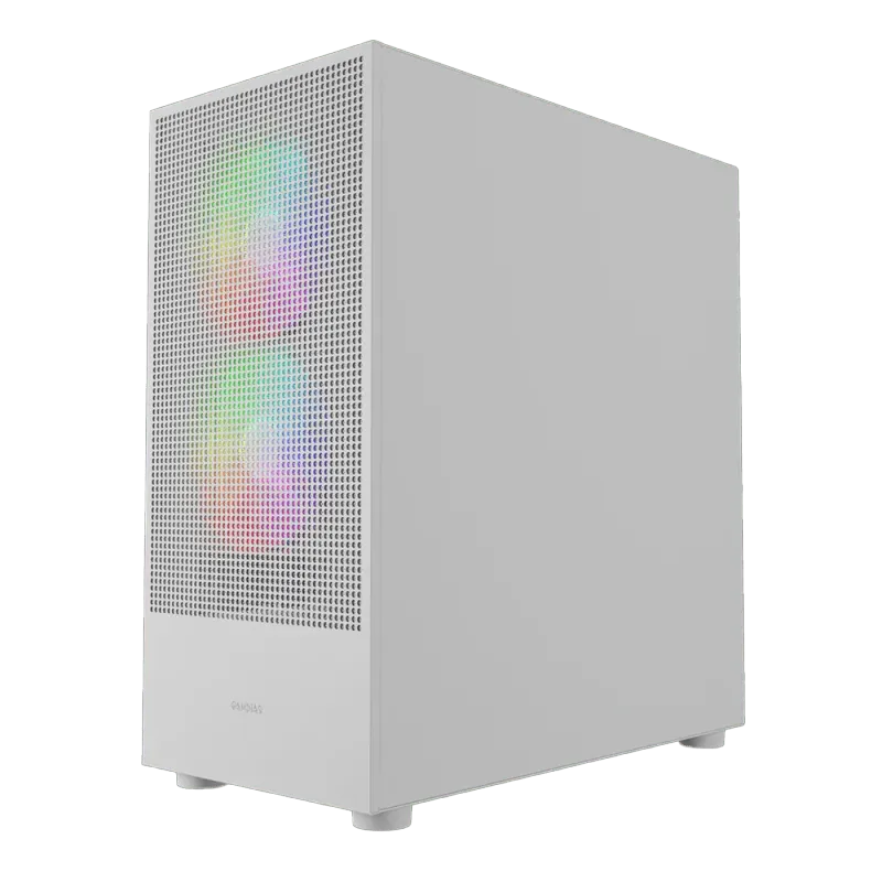 Gamdias TALOS M3 MESH White Gaming Case - Superior Cooling & Aesthetics