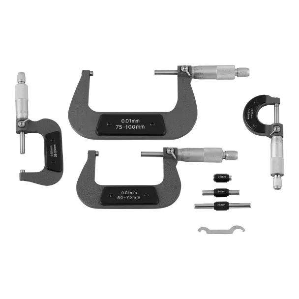 0-100 MM 4 PCS Outside Micrometre Set