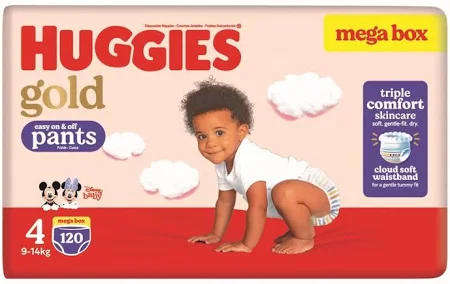 Huggies Gold Pants Size 4 Mega 120's