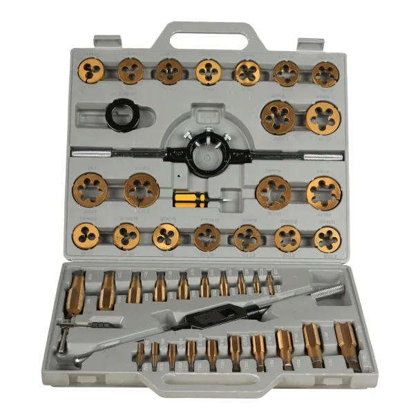 45-Piece Imperial Tap & Die Set  Alloy Steel with Titanium Coating